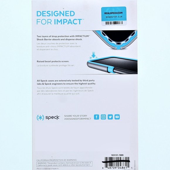 SPECK PRESIDIO GRIP PHONE CASE FOR IPHONE X - Picture 2 of 2